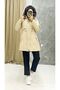 Cream Fur Lined and Waterproof Women's Winter Coat & Coat - 6