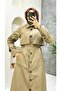 Lined and Button Detailed Women's Trench Coat - 7
