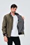 Khaki Shirt Lined Water and Windproof Seasonal Ribbed Men's Coat - 6