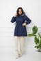 Navy Blue Fur Lined and Waterproof Women's Winter Coat - 5