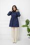 Navy Blue Fur Lined and Waterproof Women's Winter Coat - 6