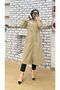 Beige Waterproof Women's Trench Coat with Striped Interior and Self-Lined - 3