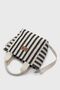 Women's Striped Mini Linen Tote Bag - 4