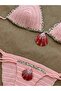 Pink Barbie Seren Natural Seashell Special Design Designer Bikini Set - 4