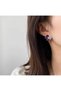 French Design Noble Purple Flower Earrings - 6