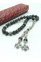 Spectrolite (Labradorite) Prayer Beads, with Tassel Featuring a Seljuk Eagle Figure... - 3