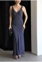 Julidress Polka Dot Patterned Strappy Maxi Long Length Premium Dress - 4