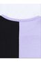 Lilac Black Butterfly Printed Combed Cotton T-Shirt - 3