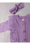 Baby Girl Ruffled Bandana Jumpsuit Long Sleeve Seasonal Jumpsuit - 3