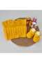 Baby Booties Vest Organic Cotton Hand Knitted Yellow Double Set - 3