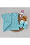 Baby Booties Vest Organic Cotton Hand Knitted Water Green Double Set - 2