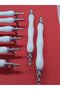 128 mm Porcelain Looking Polymer Cabinet Handle 10 Pieces White Chrome - 3