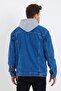 Men's Classic Urban Style Denim Hooded Jeans Jacket for Daily Use Blue - 4