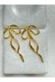 Gold Bow Earrings - 3
