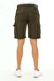 Men's Slim Fit Cargo Pocket Capri Shorts Khaki - 4