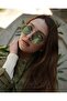 Vintage Oval Clear Green Sunglasses - 3