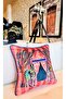 Zebra Patterned Salmon Velvet Cushion Cover (50 X 50) - 3