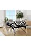 Modern Black Patterned Tablecloth White