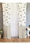 Children's Room Background Curtain with Business Machines and Road Patterns, Printed - Single Wing
