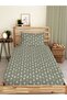 Leaf Patterned Printed Single Elastic Sheet Set