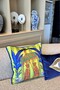 Leopard Patterned Green Velvet Cushion Cover (50 X 50) - 5
