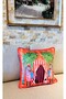 Horse Patterned Orange Velvet Cushion Cover (50 X 50) - 3