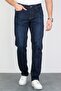 Men's Dark Blue Regular Fit Pipe Leg Lycra Comfortable Cut Jean Denim Trousers Hlthe001977