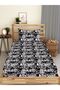 Football Patterned Printed Single Elastic Sheet Set