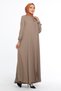 Cream Colored Large Size Mevlana Ferace - 5