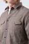 Men's Brown Double Pocket Flap Lycra Slim Fit Denim Shirt - 8