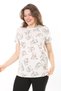 Women's Plus Size Colorful Cotton Fabric Short Sleeve Printed Blouse 65N38035 - 8