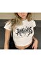 Gothic Punk Beyaz Crop