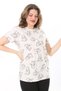 Women's Plus Size Colorful Cotton Fabric Short Sleeve Printed Blouse 65N38035