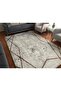 White Gold Stripe Pattern Silk Velvet Elastic Carpet Cover - 5