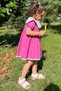 Lace Detailed Floral Collar Violet Purple Baby Girl Dress - 3