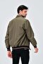 Khaki Shirt Lined Water and Windproof Seasonal Ribbed Men's Coat - 5
