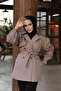 Short Double-breasted Collar Waterproof Women's Trench Coat - 5