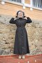 Black Fur Lined and Waterproof Full Length Women's Winter Coat & Coat - 2