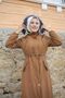 Tan Fur Lined and Waterproof Full Length Women's Winter Coat & Coat - 7