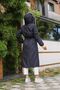 Navy Blue Fur Lined and Waterproof Women's Winter Coat & Coat - 7