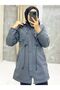 Gray Fur Lined and Waterproof Women's Winter Coat & Coat - 3