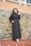 Black Fur Lined and Waterproof Full Length Women's Winter Coat & Coat - 5
