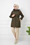 Khaki Fur Lined and Waterproof Women's Winter Coat - 7