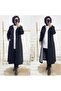 Black Striped Inside and Waterproof Women's Trench Coat - 2