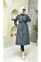 Lined and Button Detailed Women's Trench Coat