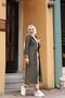 Khaki Striped Inside and Hooded Waterproof Large Size Women's Trench Coat - 7