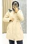 Cream Fur Lined and Waterproof Women's Winter Coat & Coat - 2