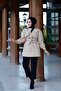 Short Double-breasted Collar Waterproof Women's Trench Coat - 3