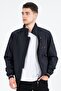 Navy Blue Shirt Lined Water and Windproof Seasonal Ribbed Men's Coat - 8