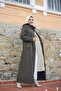 Khaki Fur Lined and Waterproof Full Length Women's Winter Coat & Coat - 3